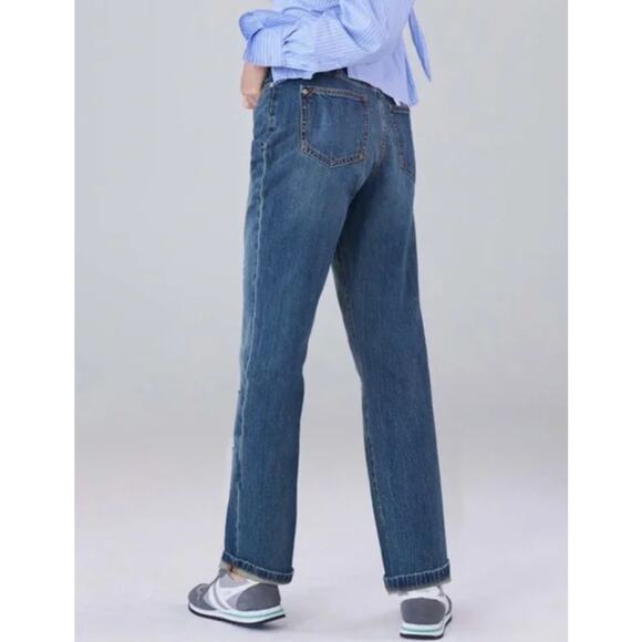 Anthropologie NWT Pilcro The Borrowed Denim Blue Jeans Distressed Grunge Size 29 - Picture 3 of 16